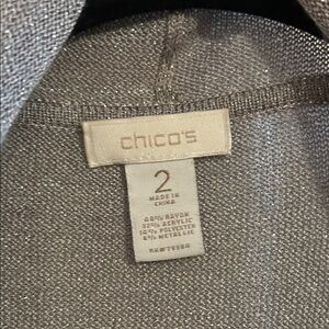 Chico's Shimmering Silver Top